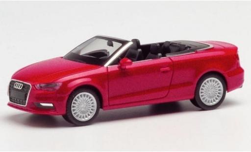 Audi A3 1/87 Herpa Cabriolet metallic red diecast model cars