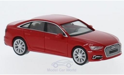 Audi A6 1/87 Herpa Limousine red diecast model cars