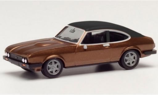 Ford Capri 1/87 Herpa MK II metallic brown/matt-black diecast model cars