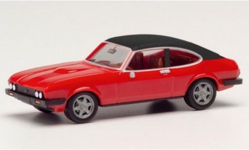 Ford Capri 1/87 Herpa MK II red/matt-black diecast model cars