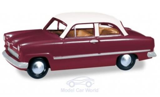 Ford Taunus 1/87 Herpa 12M red/white diecast model cars