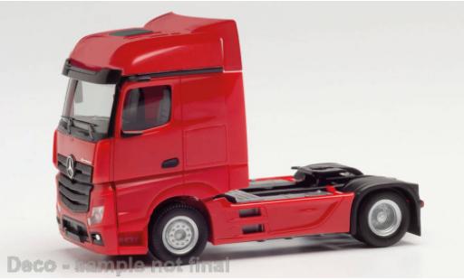 Mercedes Actros 1/87 Herpa Bigspace red 2018 diecast model cars