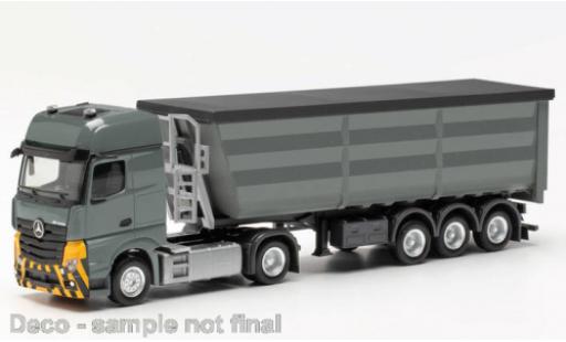 Diecast model cars Mercedes Actros 1/87 Herpa L grey/yellow KS Containerdienst Mercedes Actros 1/87 Herpa L grey/yellow KS Containerdienst diecast model cars