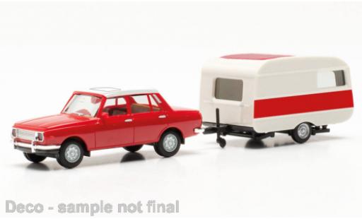 Wartburg 353 1/87 Herpa red/white 1982 diecast model cars