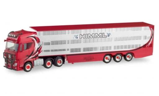 Mercedes Actros 1/87 Herpa 6x2 Gigaspace Himml Viehtransporter-tracteur diecast model cars