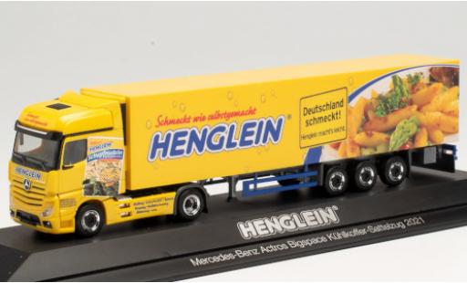 Mercedes Actros 1/87 Herpa Bigspace Henglein 2018 Kühlkoffer-Sattelzug diecast model cars