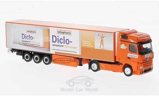 Mercedes Actros 1/87 Herpa Bigspace Ratiopharm Kühlkoffer-SZ diecast model cars