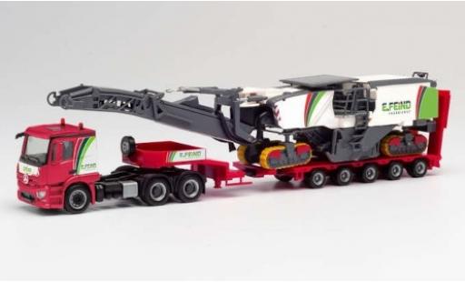 Mercedes Actros 1/87 Herpa Enrico Feind Frästechnik Tiefladesattelzug avec Wirtgen Asphaltfräse diecast model cars