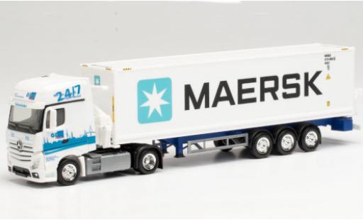 Mercedes Actros 1/87 Herpa Gigaspace GDH / Maersk Seitenladersattelzug diecast model cars