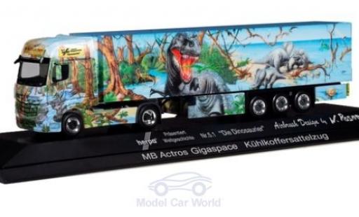 Mercedes Actros 1/87 Herpa Gigaspace Weltgeschichte Nr.5.1 - Die Dinosaurier Kühlkoffer-Sattelzug diecast model cars