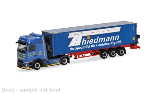 Diecast model cars Mercedes Actros 1/87 Herpa L blau Thiedmann 1:87 Mercedes Actros 1/87 Herpa L blau Thiedmann 1:87 diecast model cars