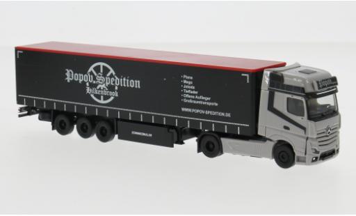 Diecast model cars Mercedes Actros 1/87 Herpa L Gigaspace Popov Spedition 1:87 Mercedes Actros 1/87 Herpa L Gigaspace Popov Spedition 1:87 diecast model cars