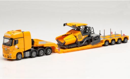 Mercedes Actros 1/87 Herpa SLT Max Bögl Tiefladesattelzug mit Vögele Deckenfertiger 1900i diecast model cars