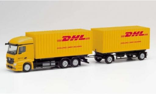 Mercedes Actros 1/87 Herpa StreamSpace 2.3 DHL 2018 Cargoboxenhängerzug diecast model cars