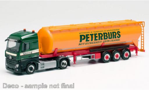 Mercedes Actros 1/87 Herpa Streamspace 2.5 Peterburs Silo-Sattelzug diecast model cars