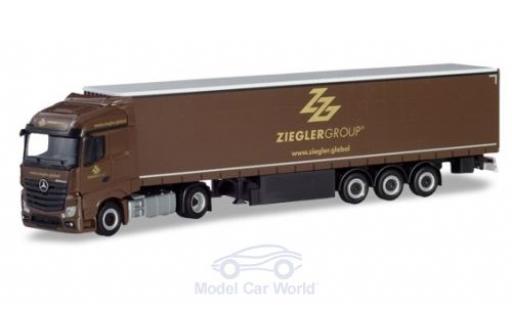 Mercedes Actros 1/87 Herpa Streamspace Ziegler Group Gardinenplanen-Sattelzug diecast model cars