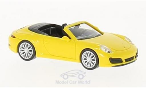 Diecast model cars Porsche 991 4S 1/87 Herpa 911 () Carrera 4S Cabrio yellow Porsche 991 4S 1/87 Herpa 911 () Carrera 4S Cabrio yellow diecast model cars
