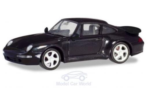 Porsche 993 Turbo 1/87 Herpa 911 () Turbo black diecast model cars