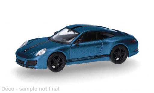 Diecast model cars Porsche 991 4S 1/87 Herpa 911 Carrera  blau 1:87 Porsche 991 4S 1/87 Herpa 911 Carrera  blau 1:87 diecast model cars