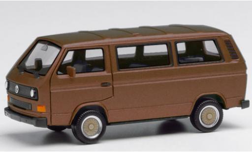 Volkswagen T3 1/87 Herpa Bus metallic brown mit BBS Felgen diecast model cars