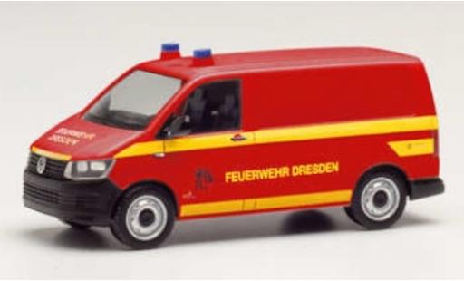 Volkswagen T6 1/87 Herpa Kasten Feuerwehr Dresden diecast model cars