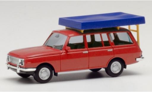 Wartburg 353 1/87 Herpa Tourist red 1966 avec Tente sur toit dans le état de conduite diecast model cars