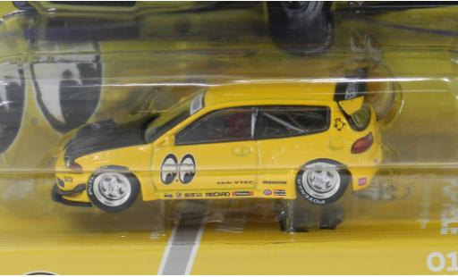 Honda Civic 1/64 Pop Race (EG6) by Pandem gelb/schwarz 1:64 diecast model cars