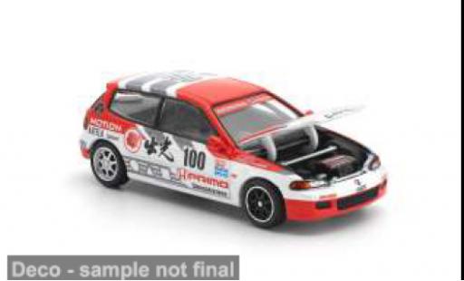 Honda Civic 1/64 Pop Race EG6 rot/weiss 1:64 diecast model cars