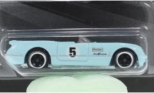 Chevrolet Corvette 1/64 Hot Wheels (C1) Cabriolet blue clair 1955 diecast model cars