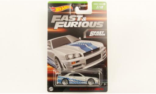 Diecast model cars Nissan Skyline 1/64 Hot Wheels GT-R (R34) d/Décorer rapide & Furious Nissan Skyline 1/64 Hot Wheels GT-R (R34) d/Décorer rapide & Furious diecast model cars