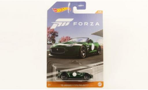 Jaguar F-Type 1/64 Hot Wheels Project 7 metallise gr&uuml;n Forza 2015 1:64 diecast model cars