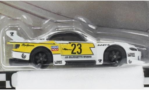 Diecast model cars Nissan Silvia 1/64 Hot Wheels Premium (S15) LB-Super Silhouette white/yellow Nissan Silvia 1/64 Hot Wheels Premium (S15) LB-Super Silhouette white/yellow diecast model cars