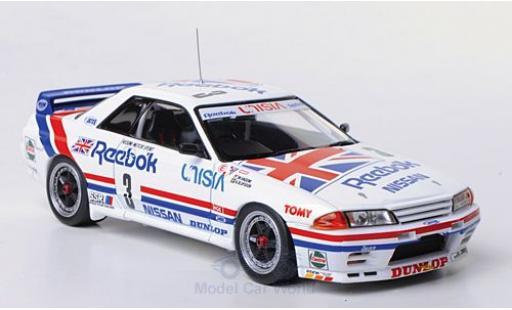Nissan Skyline 1/43 HPI GT-R (R32) No.3 Hasemi Motor Sport Reebok JTCC Tukuba 1991 M.Hasemi/A.Olofsson diecast model cars