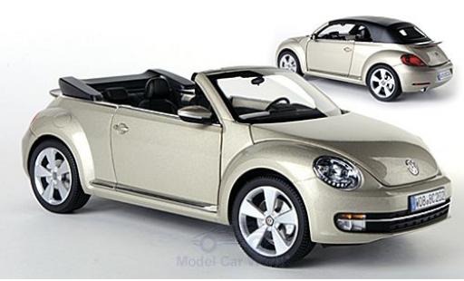 Volkswagen Beetle 1/18 Kyosho Cabriolet metallic beige 2013 Softtop liegt bei ohne Vitrine diecast model cars