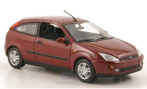 Ford Focus 1/43 Minichamps MkI 3-Türer metallic red 2002 diecast model cars