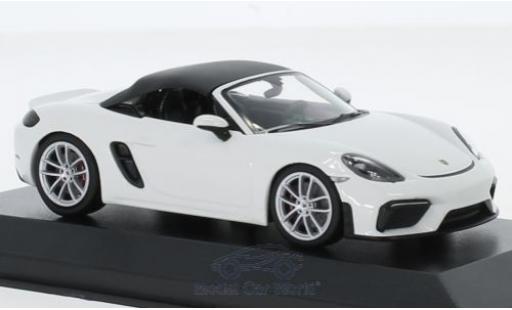 Diecast model cars Porsche Boxster 1/43 Minichamps 718 (982) Spyder white 2019 Porsche Boxster 1/43 Minichamps 718 (982) Spyder white 2019 diecast model cars