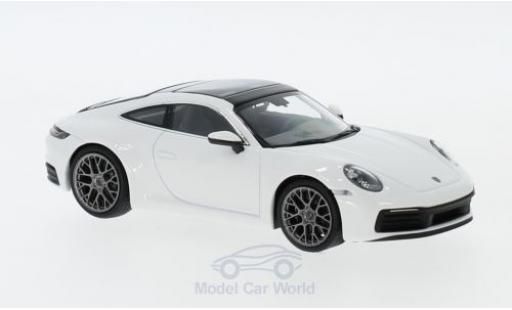 Porsche 992 1/43 Minichamps 911 () Carrera 4 white 2019 diecast model cars