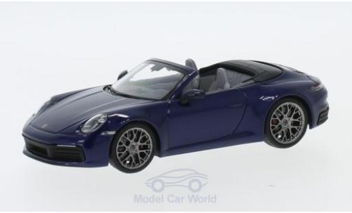 Diecast model cars Porsche 992 4S 1/43 Minichamps 911 () Carrera 4S Cabriolet metallic blue 2019 Porsche 992 4S 1/43 Minichamps 911 () Carrera 4S Cabriolet metallic blue 2019 diecast model cars