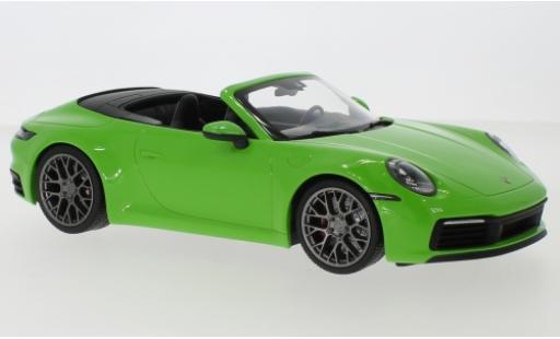 Diecast model cars Porsche 992 4S 1/18 Minichamps 911 () Carrera 4S Cabriolet metallic green 2019 Porsche 992 4S 1/18 Minichamps 911 () Carrera 4S Cabriolet metallic green 2019 diecast model cars