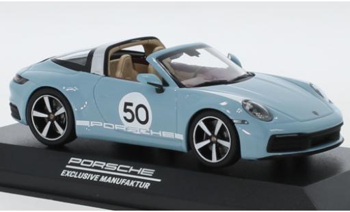 Porsche 992 Targa 1/43 Minichamps 911 () Targa 4S blue/Dekor No.50 Heritage Design Edition diecast model cars