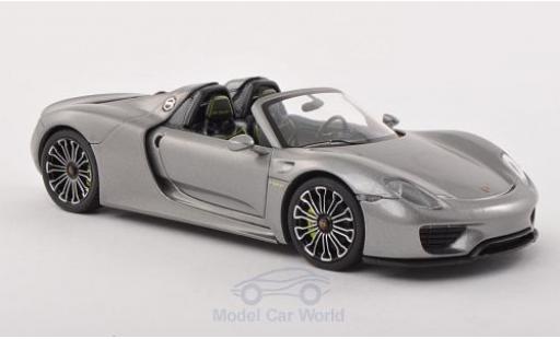 Diecast model cars Porsche 918 2013 1/43 Minichamps Spyder metallic grey 2013 IAA Frankfurt Porsche 918 2013 1/43 Minichamps Spyder metallic grey 2013 IAA Frankfurt diecast model cars