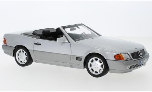 Mercedes 500 1/18 Norev SL (R129) grey 1988 avec Softtop et Hardtop diecast model cars