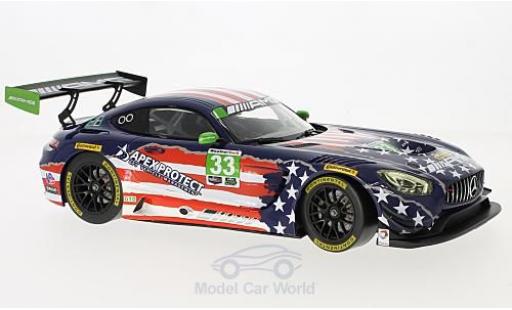 Mercedes AMG GT 1/18 Norev 3 No.33 Team Riley Motorsports IMSA 6h Watkins Glen 2017 B.Keating/J.Bleekemolen diecast model cars