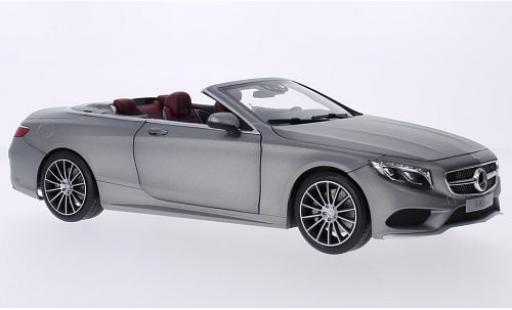 Diecast model cars Mercedes Classe S 1/18 Norev Cabriolet (A127) grey Softtop couché avec Mercedes Classe S 1/18 Norev Cabriolet (A127) grey Softtop couché avec diecast model cars