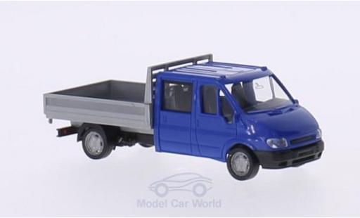 Ford Transit 1/87 Rietze Doppelkabine blue/grey 2001 ohne Vitrine diecast model cars