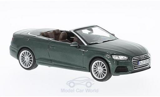 Audi A5 1/43 Spark Cabriolet metallic green 2016 diecast model cars
