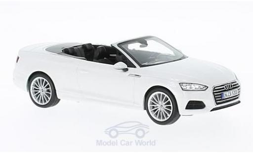 Audi A5 1/43 Spark Cabriolet metallic white 2016 diecast model cars