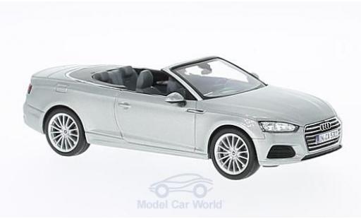 Audi A5 1/43 Spark Cabriolet grey 2016 diecast model cars
