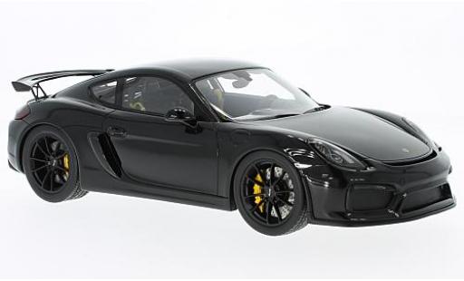 Porsche Cayman GT4 1/18 Spark GT4 black diecast model cars