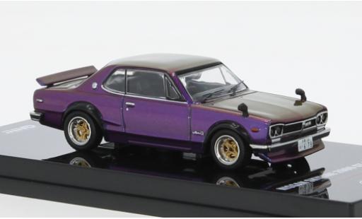 Diecast model cars Nissan Skyline 1/64 INNO64 2000 GT-R (KPGC110) metallise violett RHD Nissan Skyline 1/64 INNO64 2000 GT-R (KPGC110) metallise violett RHD diecast model cars